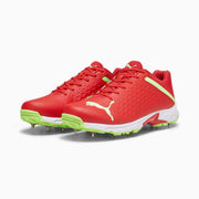 Puma 22.2 FH 10729906 Cricket Spikes Shoes Red Green