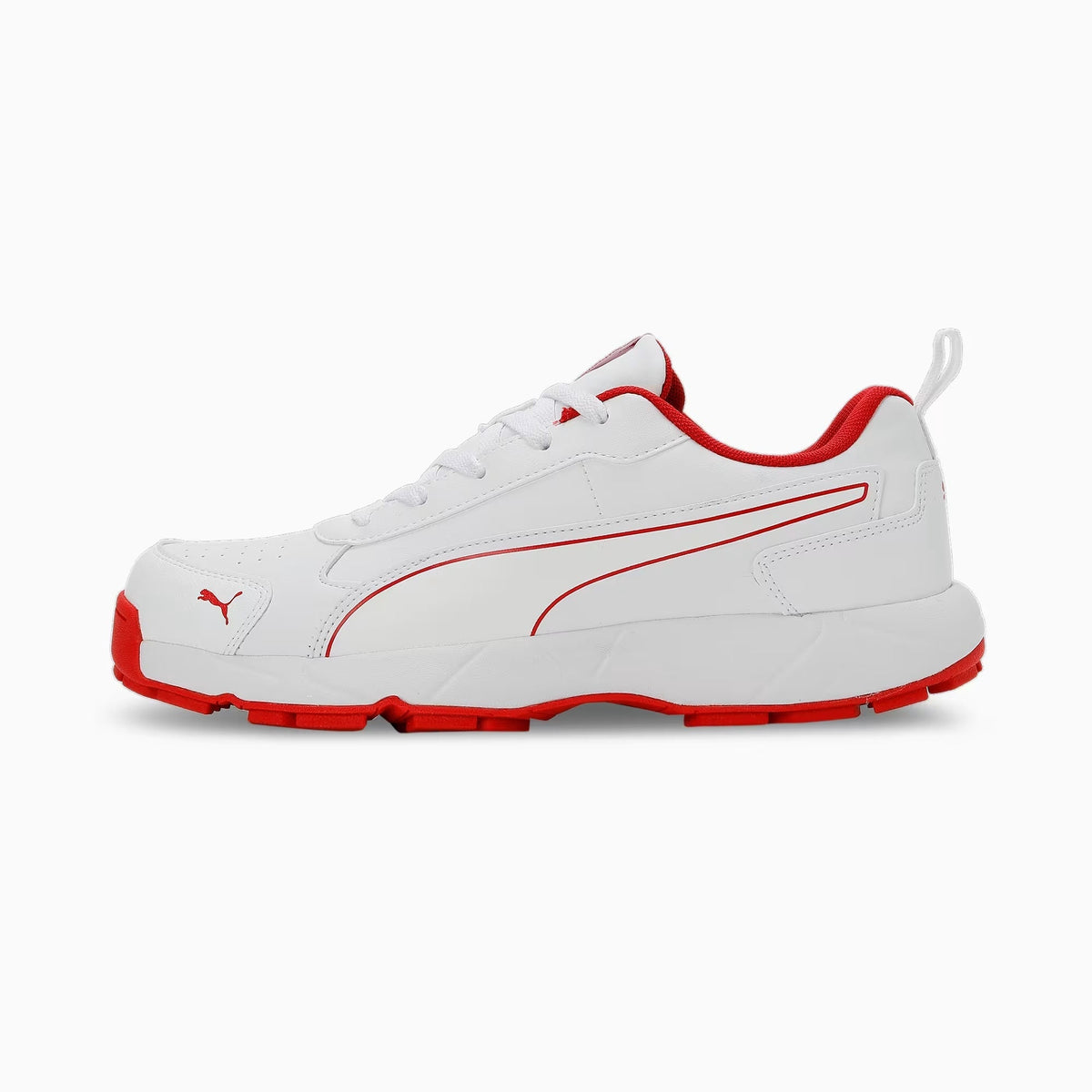 Puma Classicat 10780702 Cricket Rubber Shoes White Red - Indian Cricket Store