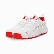 Puma Classicat 10780702 Cricket Rubber Shoes White Red - Indian Cricket Store