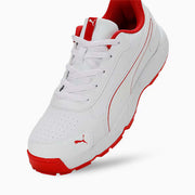Puma Classicat 10780702 Cricket Rubber Shoes White Red - Indian Cricket Store