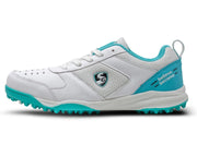 SG Fusion Rubber Cricket Shoes White Teal