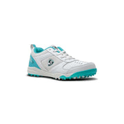 SG Fusion Rubber Cricket Shoes White Teal