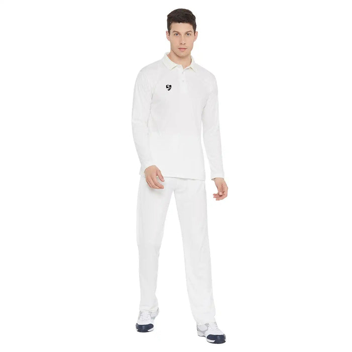 SG Club Cricket Shirt Pant White Full Sleeves