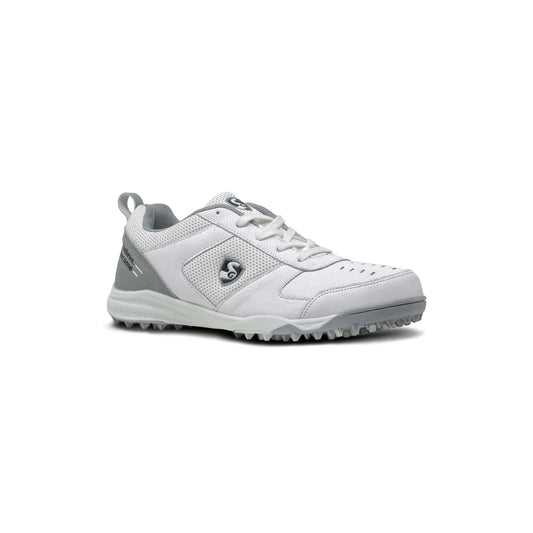 SG Fusion Rubber Cricket Shoes White Grey - Indian Cricket Store
