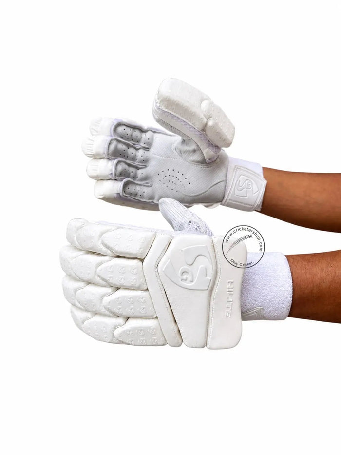 SG Hilite White Batting Gloves