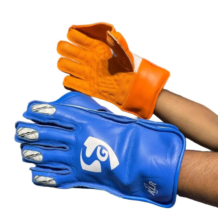 SG Klr 1 Wicket Keeping Gloves Size Adult Blue Orange