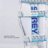 Shrey Chroma Cricket Batting Leg guard White Royal Blue Men's - Indian Cricket Store