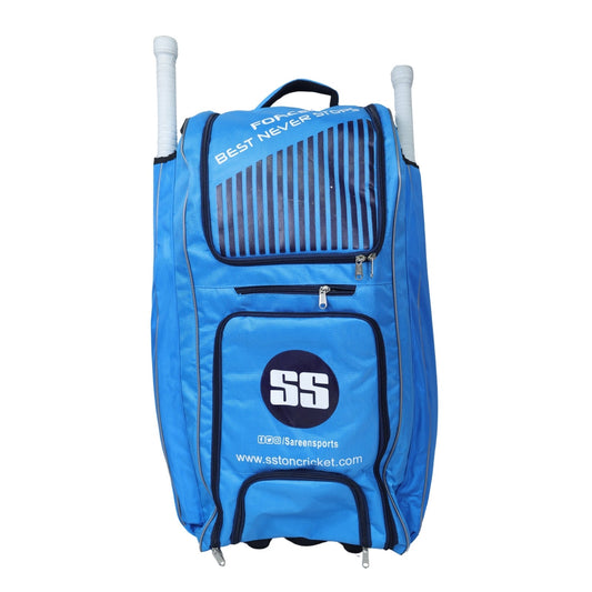 SS Force Cricket Duffle Kit Bag Sky Blue with Wheels - Indian Cricket Store