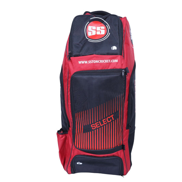 SS Select Duffle Cricket Kit Bag With Wheels Red Black