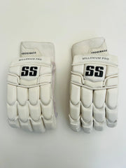 SS Millennium Pro White Cricket Batting Gloves - Indian Cricket Store