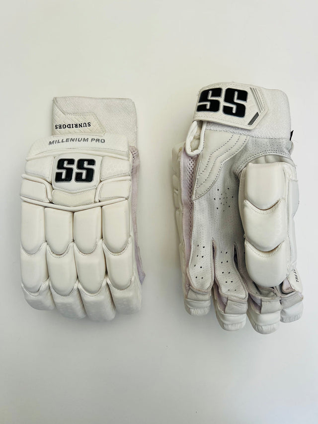SS Millennium Pro White Cricket Batting Gloves
