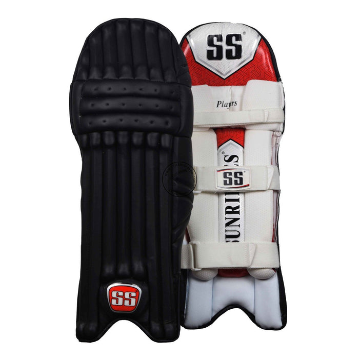 SS Players Black Coloured Cricket Batting Leg Guard Pads