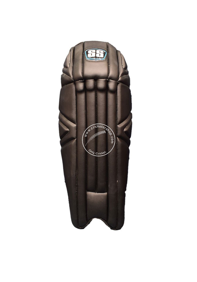 SS Players Series Black Coloured Cricket Wicket Keeping Leg Guard Men's - Indian Cricket Store