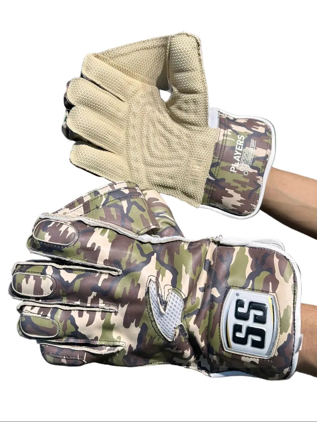 SS Players Series Camo Cricket Wicket Keeping Gloves Mens - Indian Cricket Store
