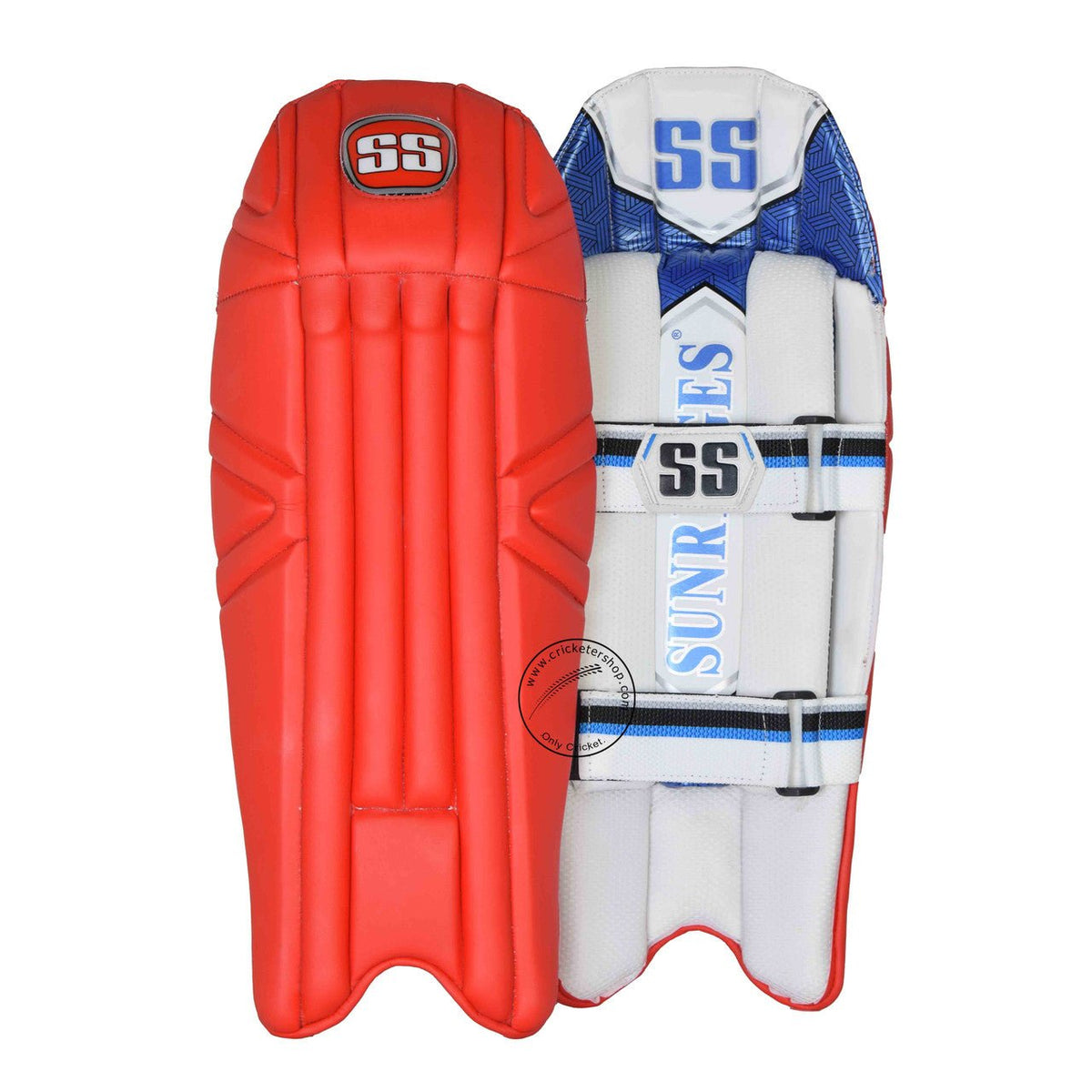 SS Players Series Red Wicket Keeping Leg Guard Pads - Indian Cricket Store