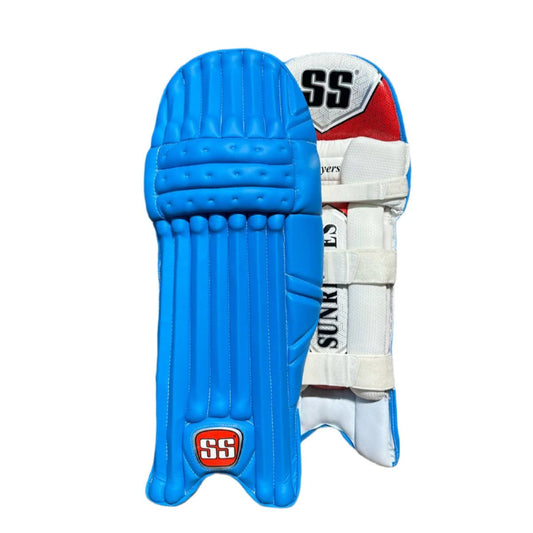 SS Players Sky Blue Coloured Cricket Batting Leg Guard Pads - Indian Cricket Store