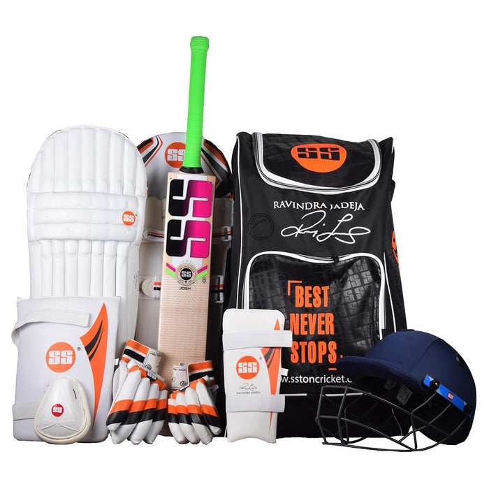 SS RJ Classic Kashmir Willow Cricket Kit Size (Without Helmet)