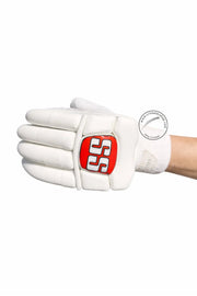 SS Super Test White Red Cricket Batting Gloves Adult - Indian Cricket Store