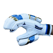 SS Super Test White Teal Gold Cricket Batting Gloves Adult - Indian Cricket Store