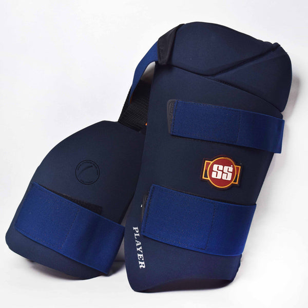 SS Player Navy Blue Cricket Batting Combo Thigh Guard Youth Left Handed Size