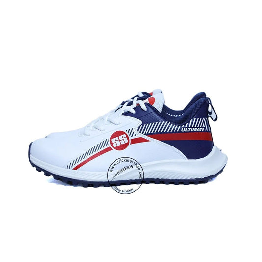 SS Ultimate Blue Red Cricket Shoes - Indian Cricket Store