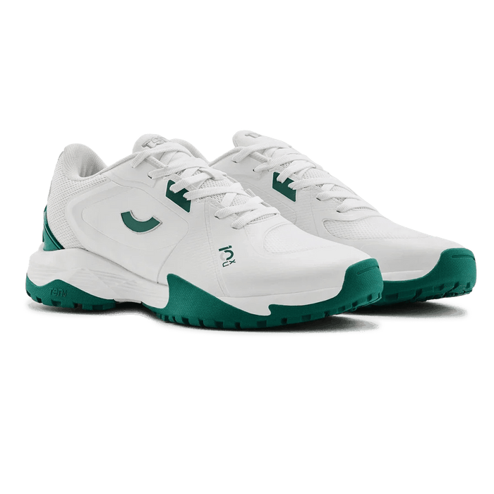 Tenxu All Rounder Cricket Rubber Shoes Bright White Green