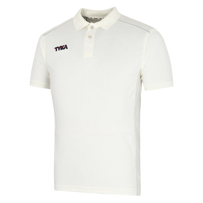 Tyka Pioneer Cricket T Shirt Half Sleeve Junior Off White