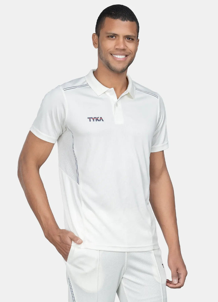 Tyka Prima Cricket T Shirt Half Sleeve Off White