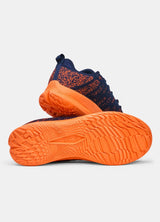 Tyka Wolf Rubber Cricket Shoes Navy Blue/Orange - Indian Cricket Store