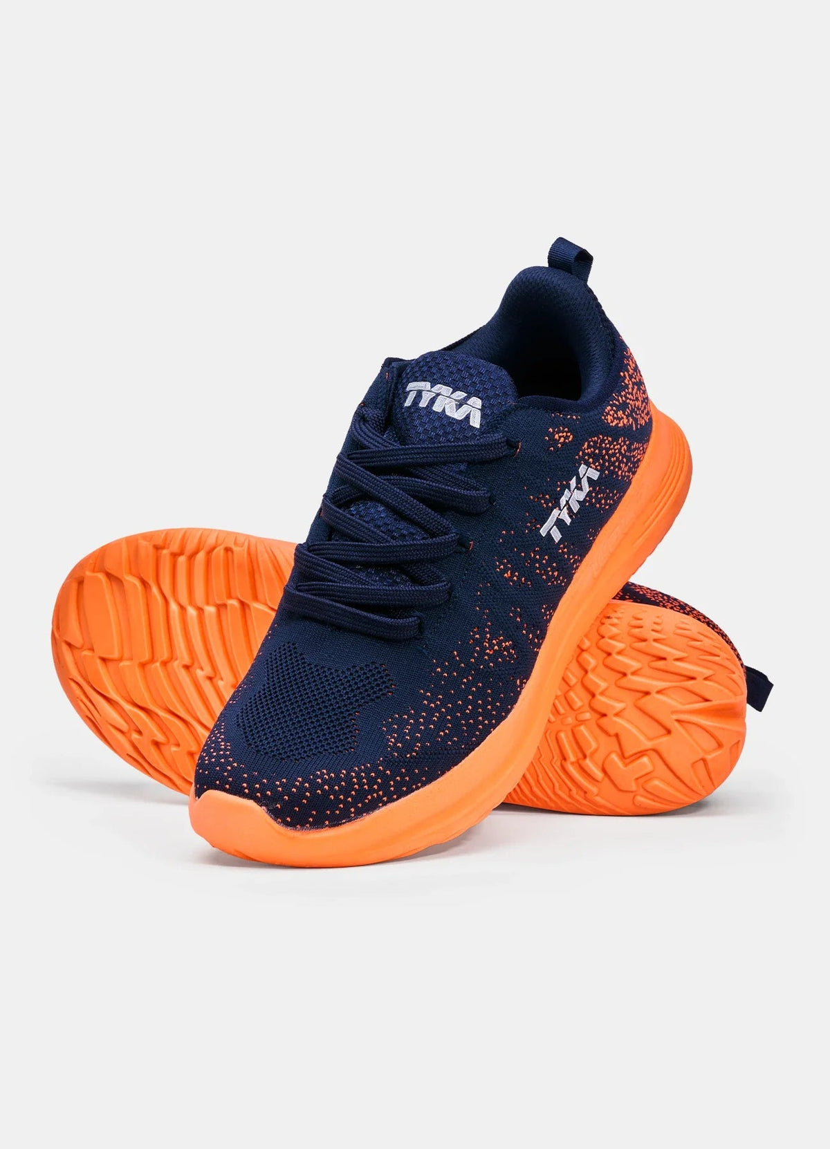 Tyka Wolf Rubber Cricket Shoes Navy Blue/Orange - Indian Cricket Store