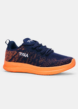 Tyka Wolf Rubber Cricket Shoes Navy Blue/Orange - Indian Cricket Store