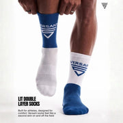 Versant LIT Cricket Socks White Blue Mens - Indian Cricket Store